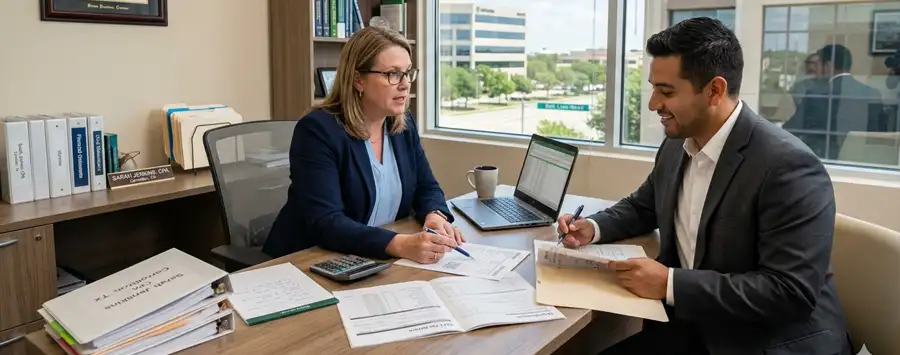 Accountant consultation in Carrollton Texas office