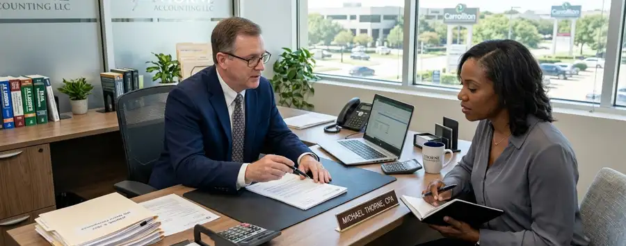 IRS tax help consultation in Carrollton Texas office