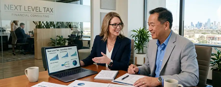 Business financial consulting services in Carrollton Texas office